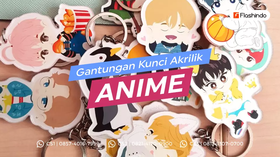 gantungan kunci akrilik anime manga uv